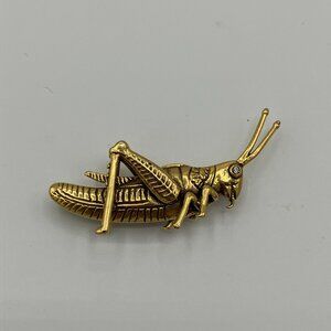 Vintage MFA Bronze Grasshopper Brooch